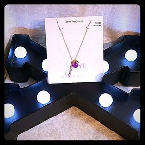 Semi precious june birthstone necklace very cute